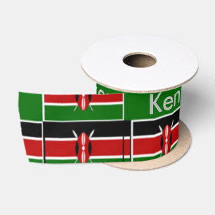 Kenya National Flag Farben XOXO Satinband