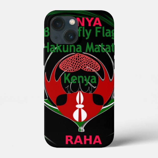 Kenya Raha Hakuna Matata. Case-Mate iPhone Hülle (Rückseite)