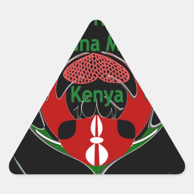 Kenya Raha Hakuna Matata.jpg Dreieckiger Aufkleber (Vorderseite)