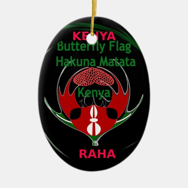 Kenya Raha Hakuna Matata.jpg Keramikornament (Vorne)