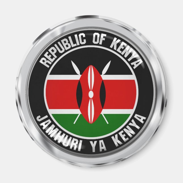 Kenya Round Emblem Magnet (Vorne)