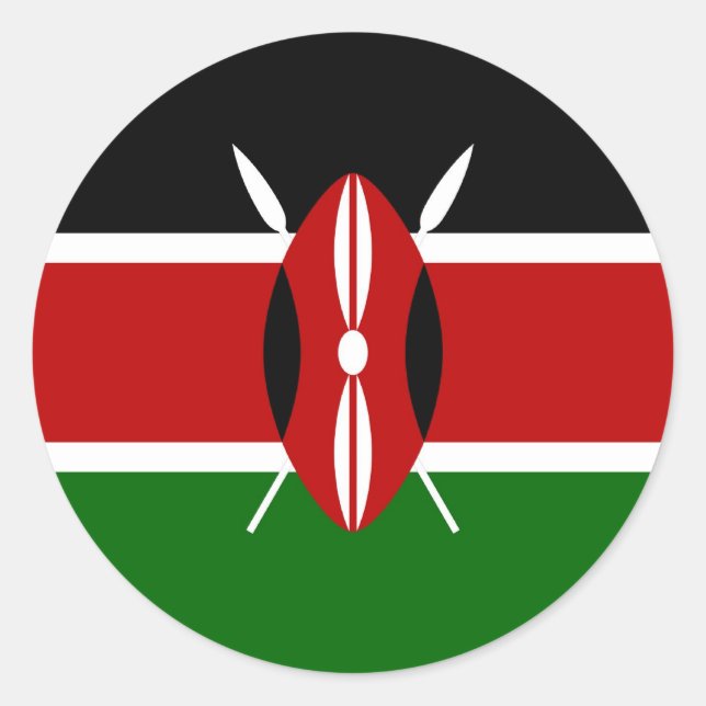 KENYA RUNDER AUFKLEBER (Vorderseite)