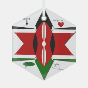 Kenya Safari Ornament Aus Glas