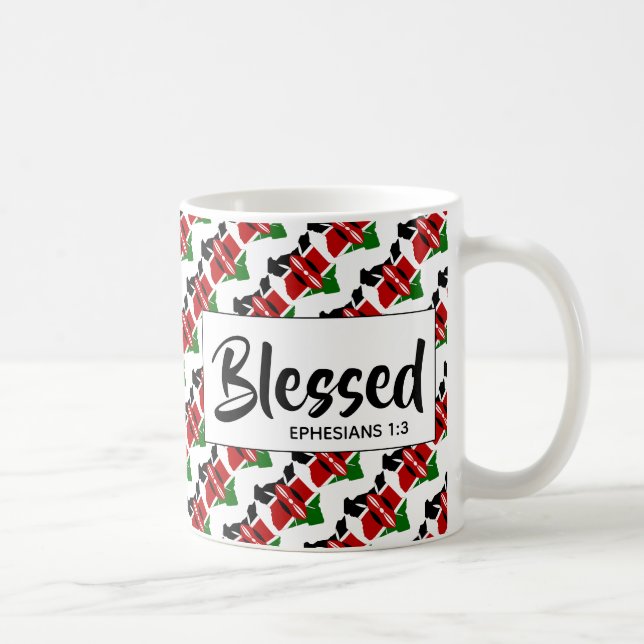 KENYA Seligen Ephesians Christliche Schrift Kaffeetasse (Rechts)