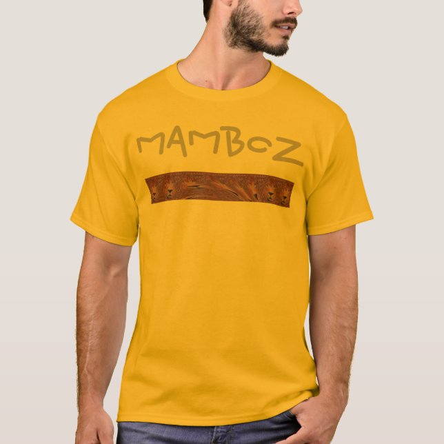 Kenya Swahili Mamboz Textkunst T-Shirt (Vorderseite)