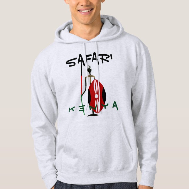 Kenya Tour Safari Maasai Mara Inspiration Kunst Hoodie (Vorderseite)