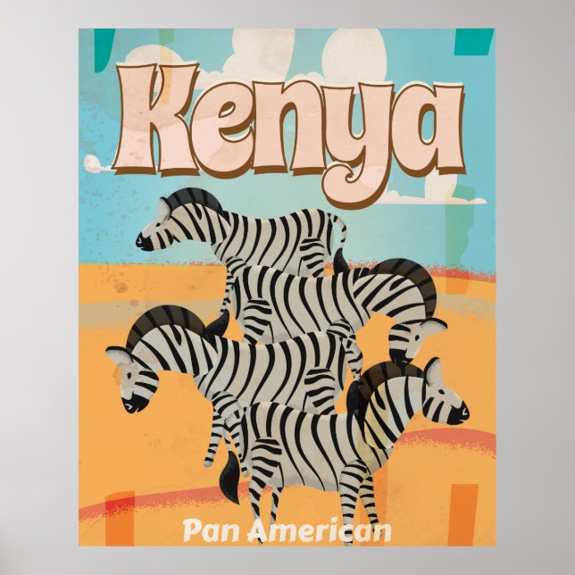 Kenya Vintage Travel Poster (Vorne)