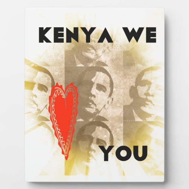 Kenya Wir Liebe Sie liebenswürdig perspektivisches Fotoplatte (Vorderseite)