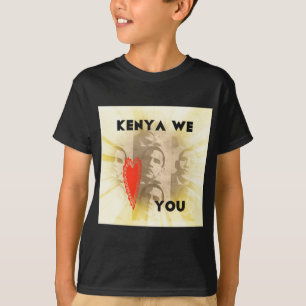 Kenya Wir Liebe Sie liebenswürdig perspektivisches T-Shirt