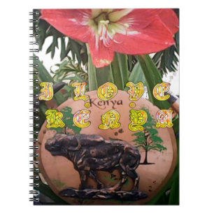 Kenyan Beauty: Blume, Aloe Vera & Buffalo Design Notizblock