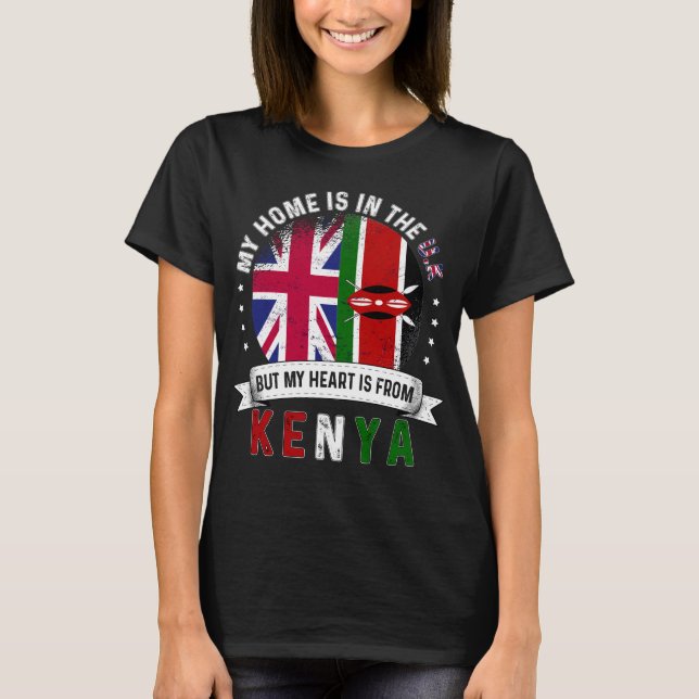 Kenyan British Heart stammt aus Kenya Grown T-Shirt (Vorderseite)