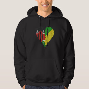 Kenyan Congon Flag Herz Hoodie