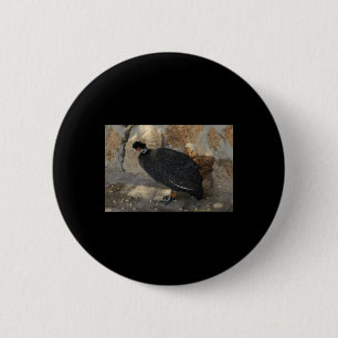 Kenyan Crested Guineafowl Naturliebhaber Valencia  Button