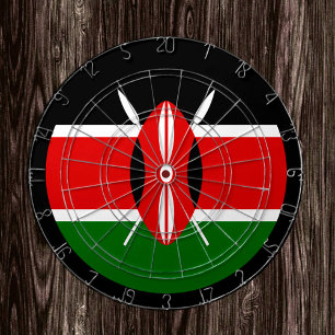 Kenyan Flag Dartboard & Kenya / Spielbrett Dartscheibe