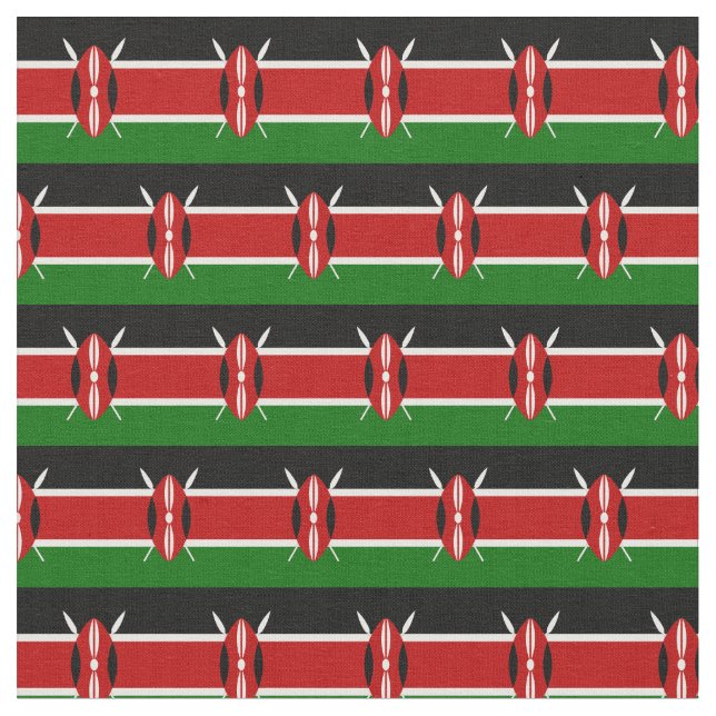 Kenyan Flag & Kenya Trendy Fabric /mode Stoff (Nahaufnahme)