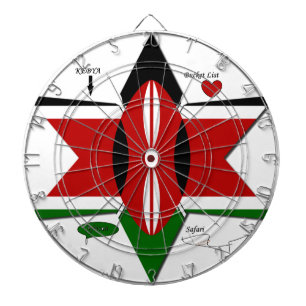 Kenyan Flag Safari Design: Liste der Bucket-Server Dartscheibe