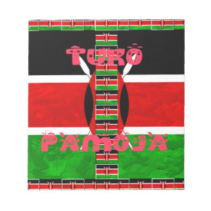 Kenyan Flag Unity: Tuko Pamoja Design Notizblock