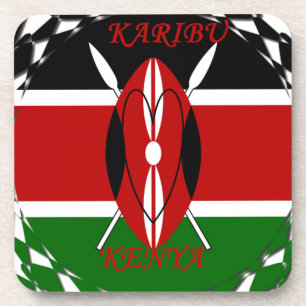 Kenyan Flag Unity: Tuko Pamoja Design Untersetzer