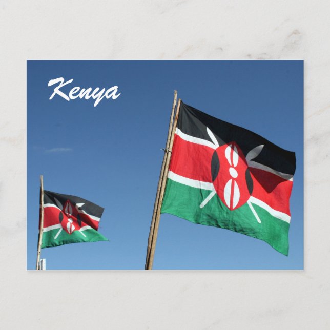 kenyan flags postkarte (Vorderseite)