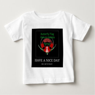Kenyan Schild Design: Schmetterlingsflagge. Baby T-shirt