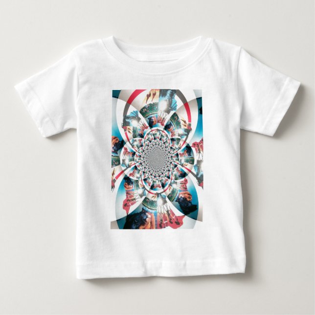 Kenyan Tapestry Kaleidoskop Art Print Baby T-shirt (Vorderseite)
