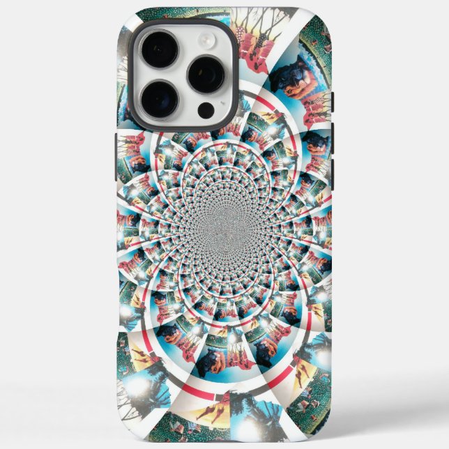 Kenyan Tapestry Kaleidoskop Art Print iPhone 16 Pro Max Hülle (Rückseite)