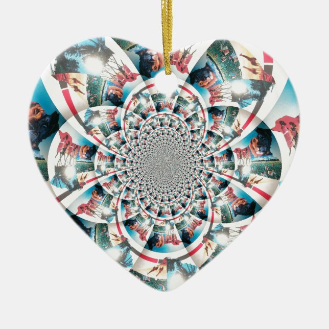 Kenyan Tapestry Kaleidoskop Art Print Keramikornament (Vorne)