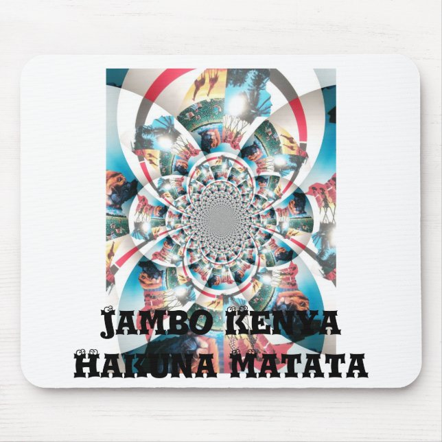 Kenyan Tapestry Kaleidoskop Art Print Mousepad (Vorne)