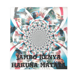 Kenyan Tapestry Kaleidoskop Art Print Notizblock
