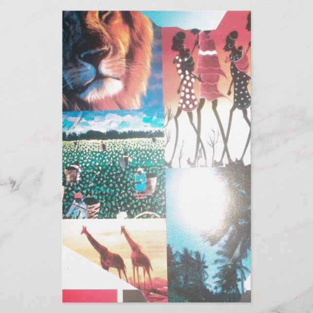 Kenyan Tapestry: Wildnis, Kultur und Küstenstrand Briefpapier (Vorderseite)