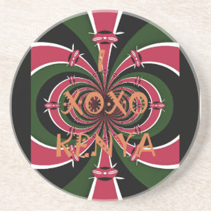Kenyan Travel Gift - Hugs & Kisses Design Getränkeuntersetzer