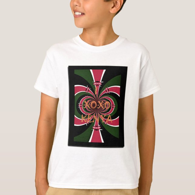 Kenyan Travel Gift - Hugs & Kisses Design T-Shirt (Vorderseite)