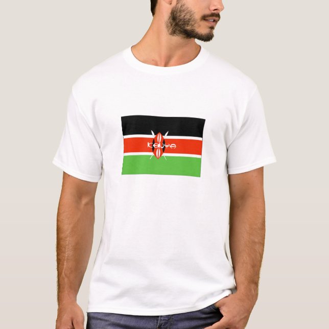 Kenyanflagge T-Shirt (Vorderseite)
