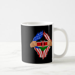 Kenyanisches Blut in mir Kenia-Flagge Geschenk Kaffeetasse