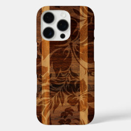 Keokea Beach Imitate Holzsurfboard in Koa iPhone 16 Pro Hülle