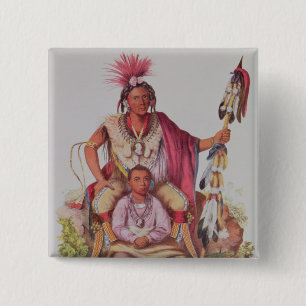 Keokuk oder "wachsamer Fox", Leiter des Sauks Button