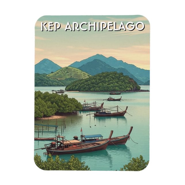 Kep Archipelago Cambodia Magnet (Vertikal)