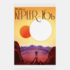 Kepler-16b: Binärer Sonnenuntergang Fine Art Weltr Acrylschild