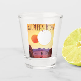 Kepler-16b: Binärer Sonnenuntergang Fine Art Weltr Schnapsglas