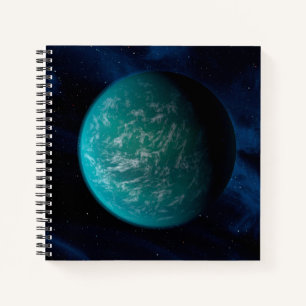 Kepler 22b, ein extrasolarer Planet. Notizbuch