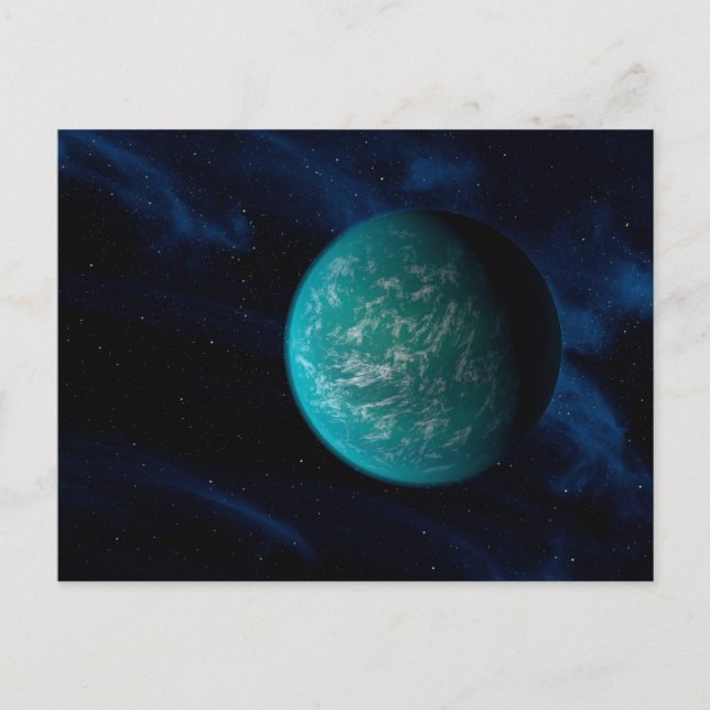 Kepler 22b, ein extrasolarer Planet. Postkarte (Vorderseite)