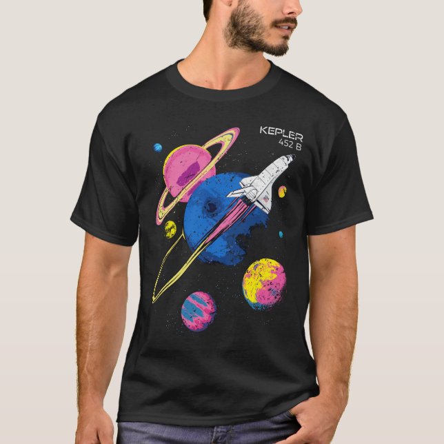 Kepler 452B Weltraummission T-Shirt (Vorderseite)
