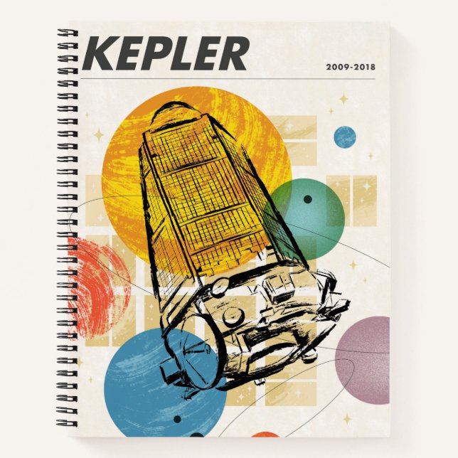 Kepler Space Telescope Poster. Notizbuch (Vorderseite)