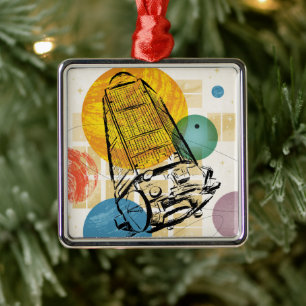 Kepler Space Telescope Poster. Ornament Aus Metall
