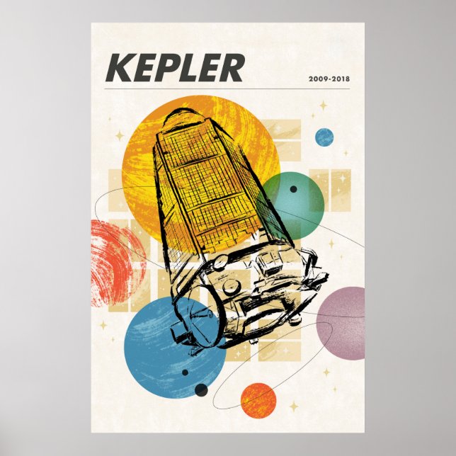 Kepler Space Telescope Poster. Poster (Vorne)