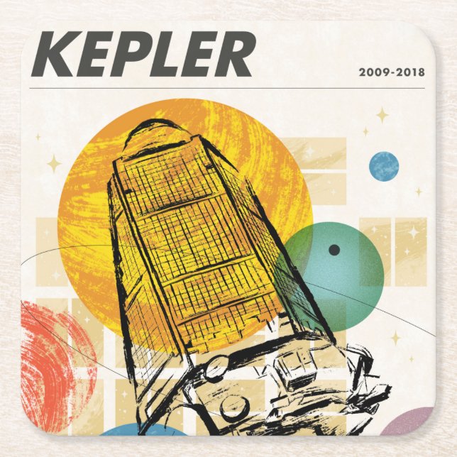 Kepler Space Telescope Poster. Rechteckiger Pappuntersetzer (Vorderseite)