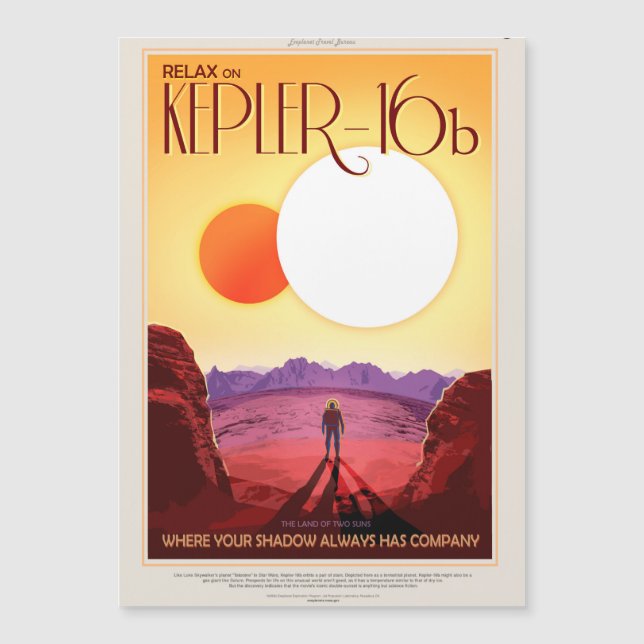 Kepler Space Travel Destination Planet Adventure Magnetkarte (Vorderseite)