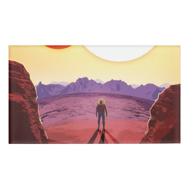 Kepler Space Travel Destination Planet Adventure Namenschild (Vorderseite)