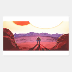 Kepler Space Travel Destination Planet Adventure Rechteckiger Aufkleber