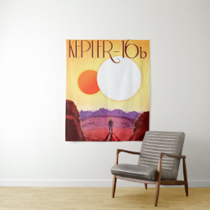 Kepler Space Travel Destination Planet Adventure Wandteppich